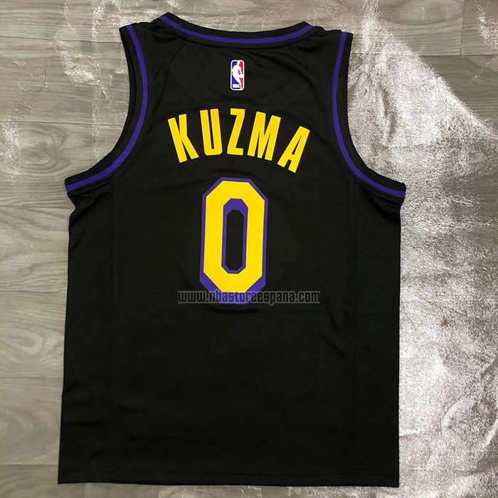 Camiseta Los Angeles Lakers Kyle Kuzma NO 0 Ciudad 2019-20 Negro